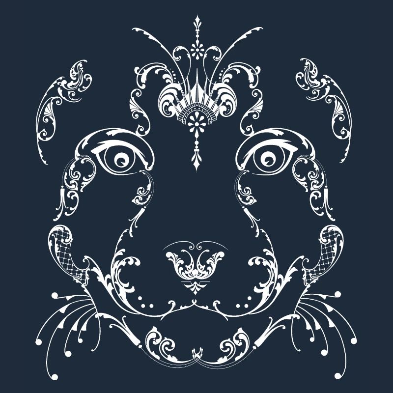 Snow leopard cheetah psychedelic ornament pattern