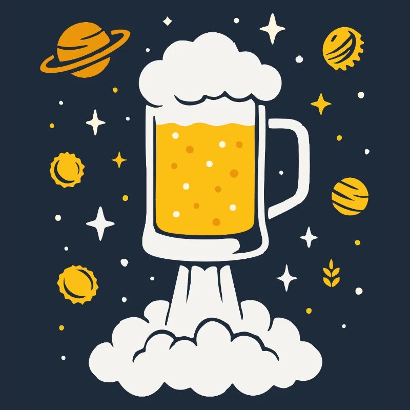 Fusée à bière dans l’espace