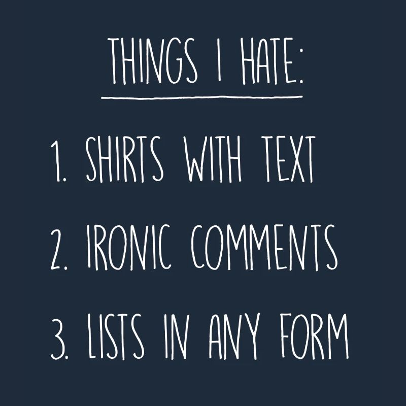 Things I hate