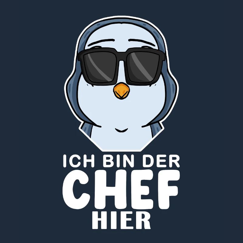 cooler Pinguin Chef Spruch