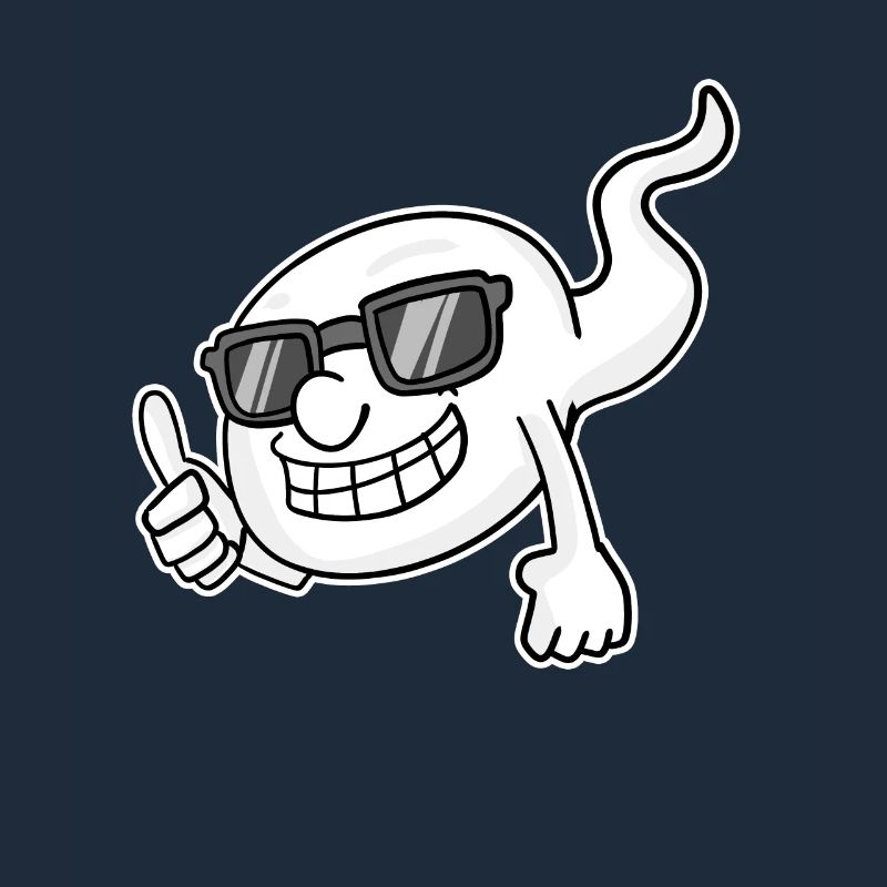 Sperma mit Sonnebrille