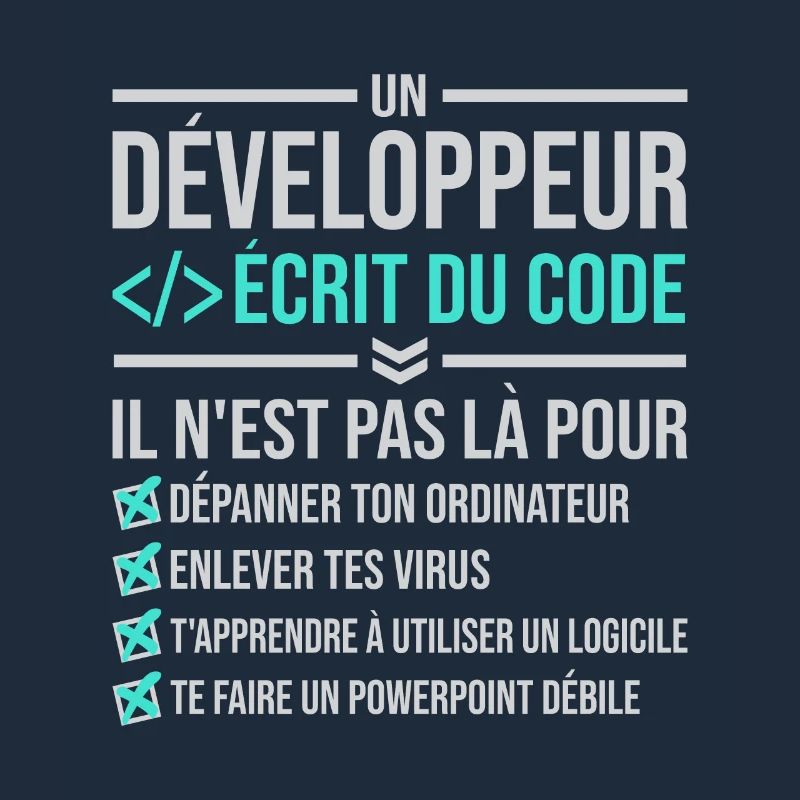 Développeur écrire du code