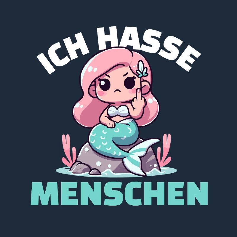 Freche Meerjungfrau mit einer Zynischen Botschaft