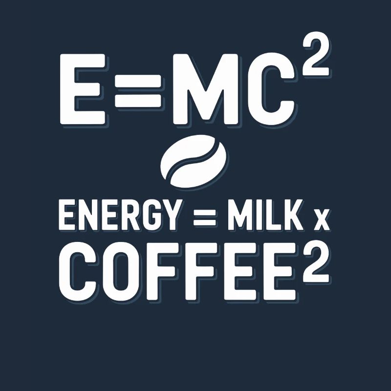 E=MC2 Physik Spruch Koffein Nerd Energie Kaffee