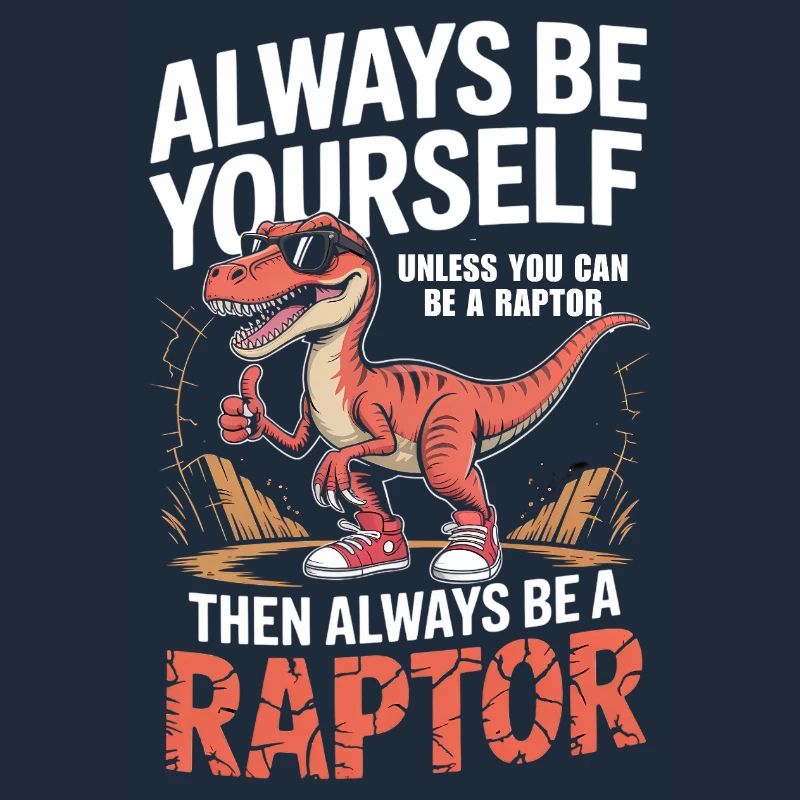 always be yourself unless you can be a raptor