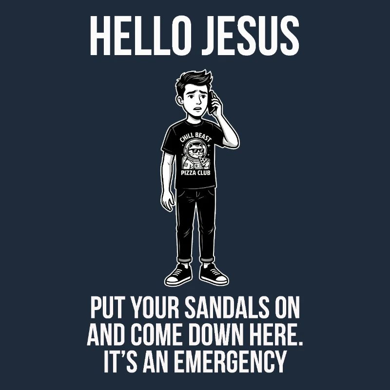 Hallo Jesus – Lustiges Internet-Meme – Düster