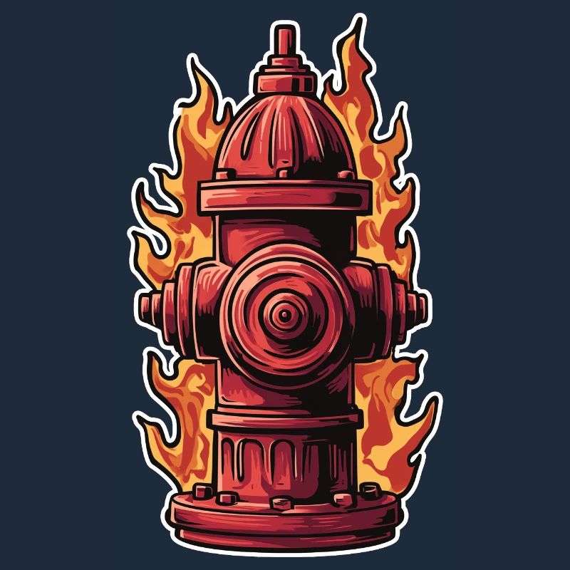 Fire Brigade Dad T-Shirt Gift Fire Brigade Fire Hydrant