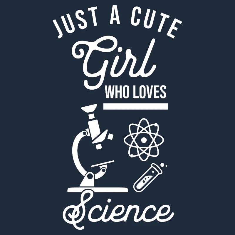 Einfach ein süßes Mädchen, das Wissenschaft liebt, lustiger Nerd