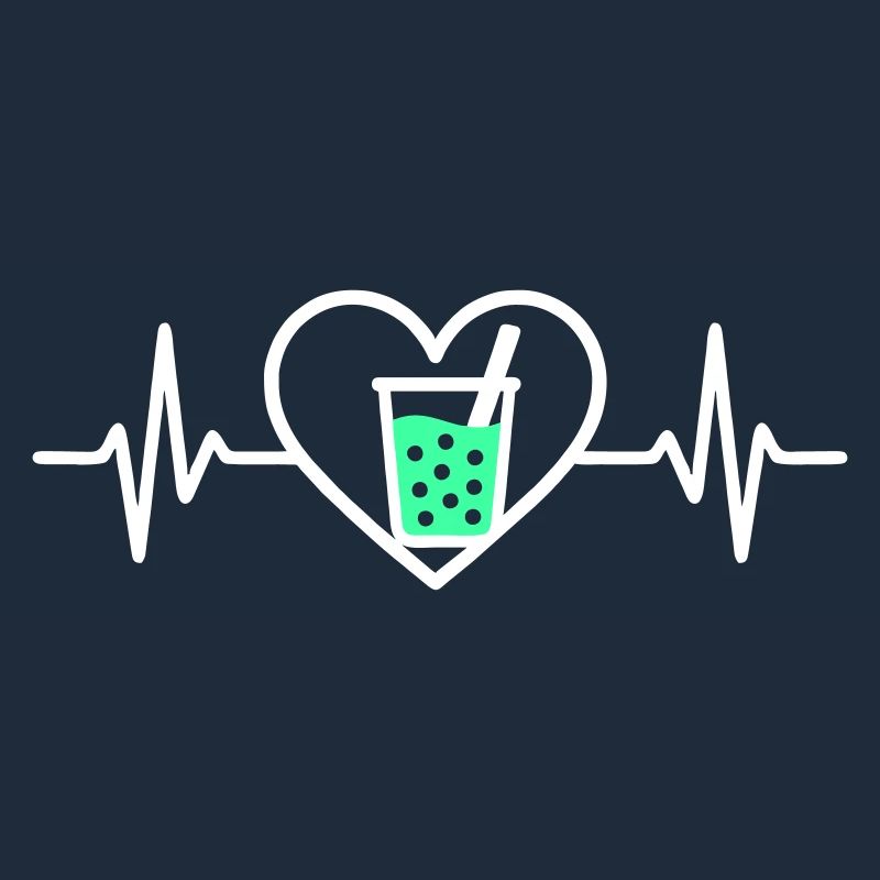 Bubble Tea Herz Getränk Perlen Boba Niedlich