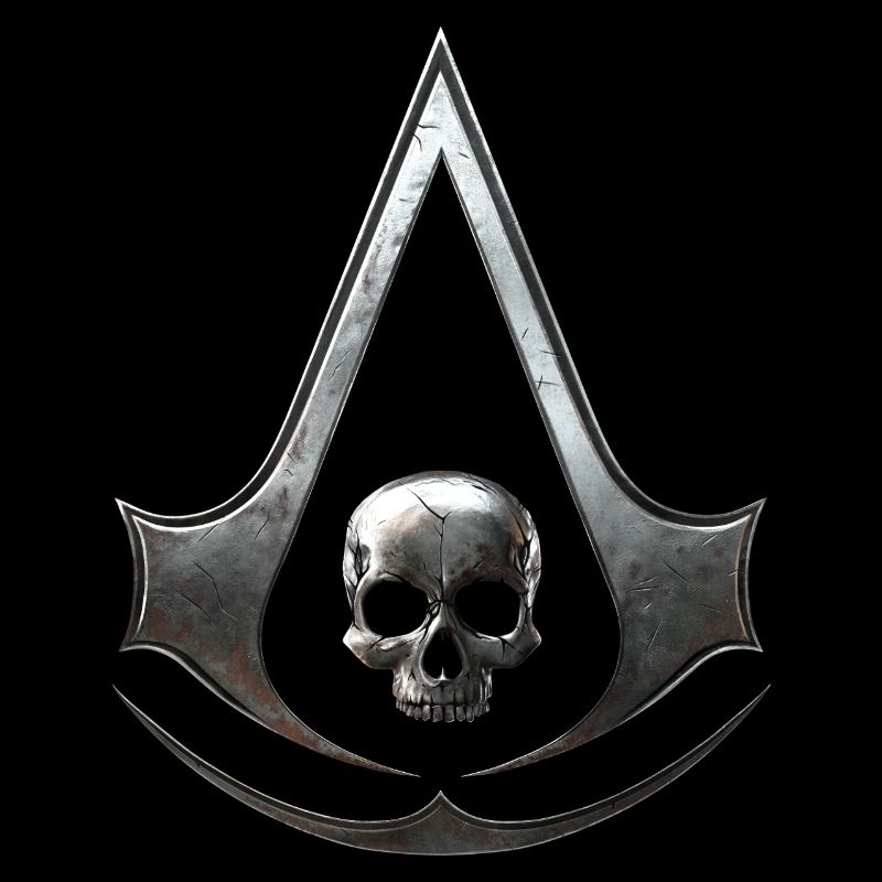 Icône du logo du drapeau noir du Credo des Assassins