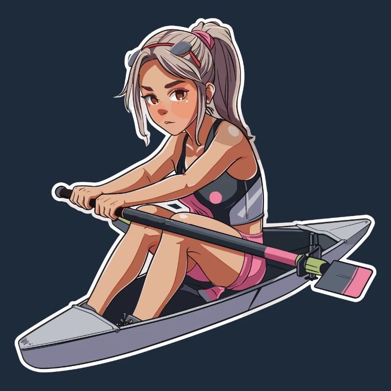 Ruderer Mädchen Grafik