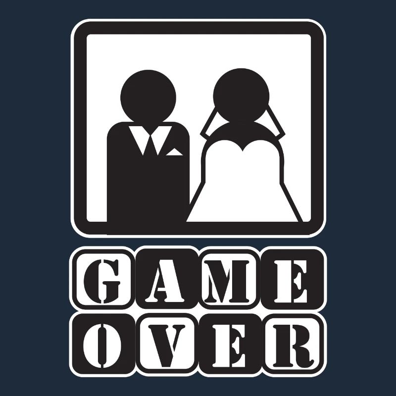 Junggesellenabschied Junggesellin Game Over Spruch