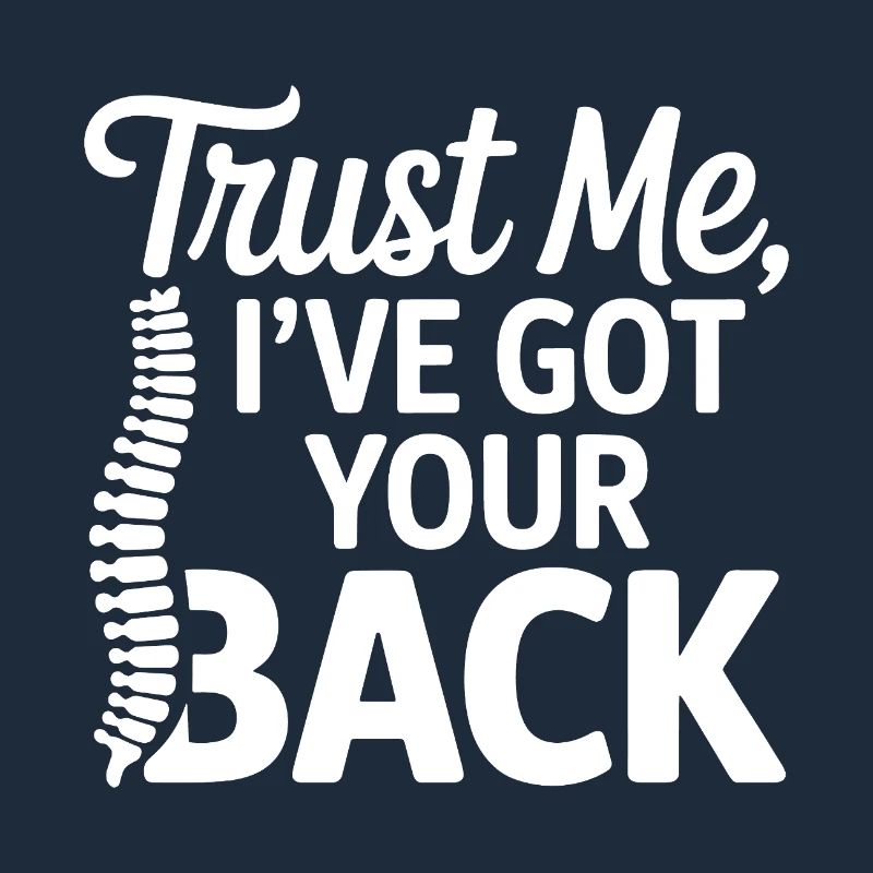 Chiropraktiker, vertrau mir, ich stehe hinter dir, Experte.