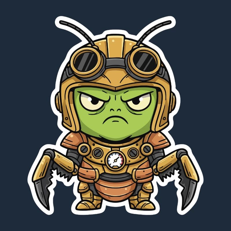 Locust Engineer Steampunk Armor Brass