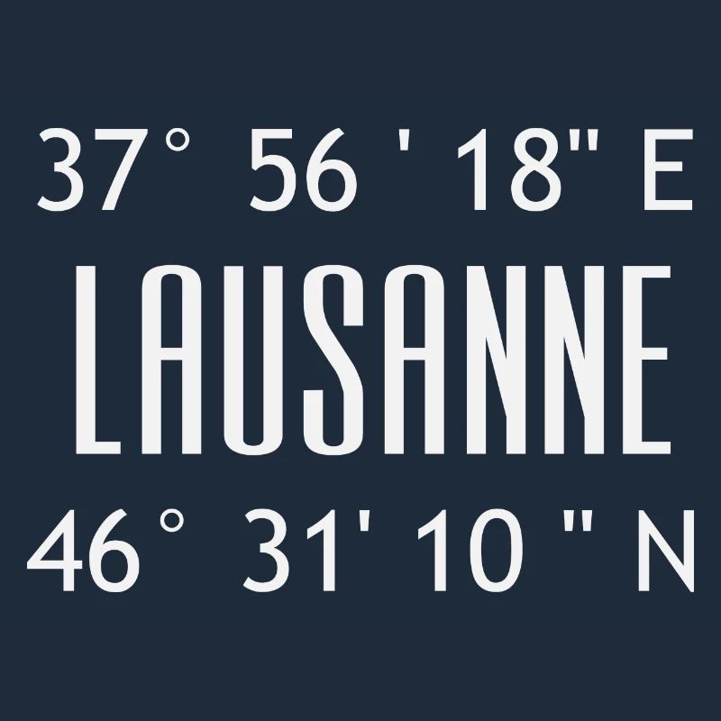 Coordonnées Lausanne typographique