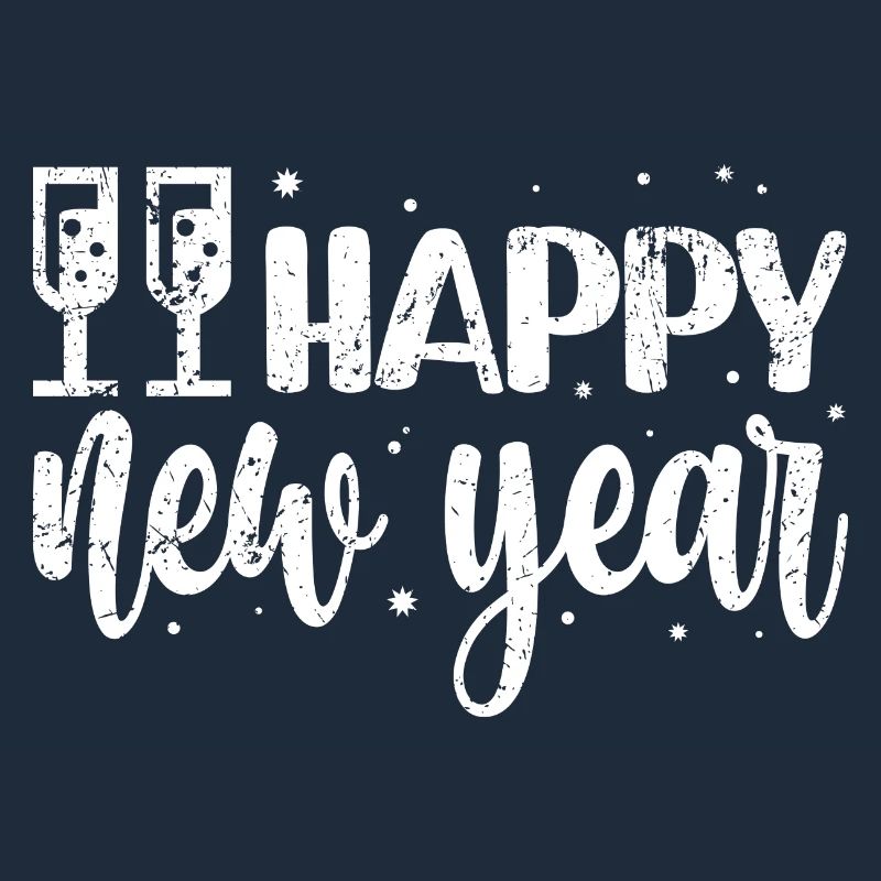New Year Festive Script & Snowflakes