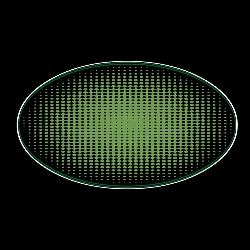 Oval green dots, with frame