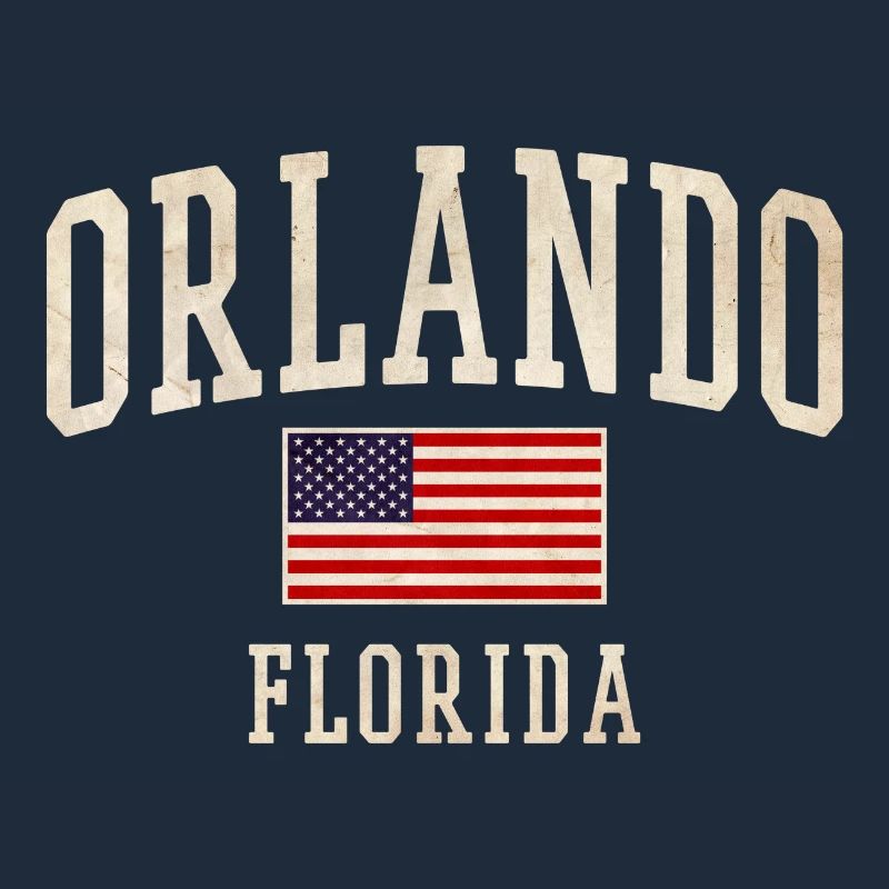 Design du drapeau vintage à Orlando, Floride,