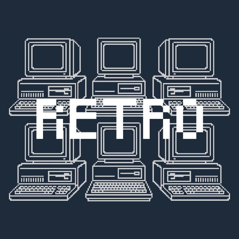 Retro Computer Grid Techno