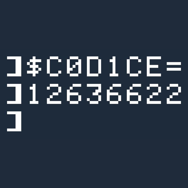 C0D1CE Codice 8-Bit Esadecimale Code Nerd Pix