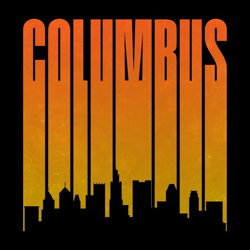 Silhouette du coucher de soleil de Columbus