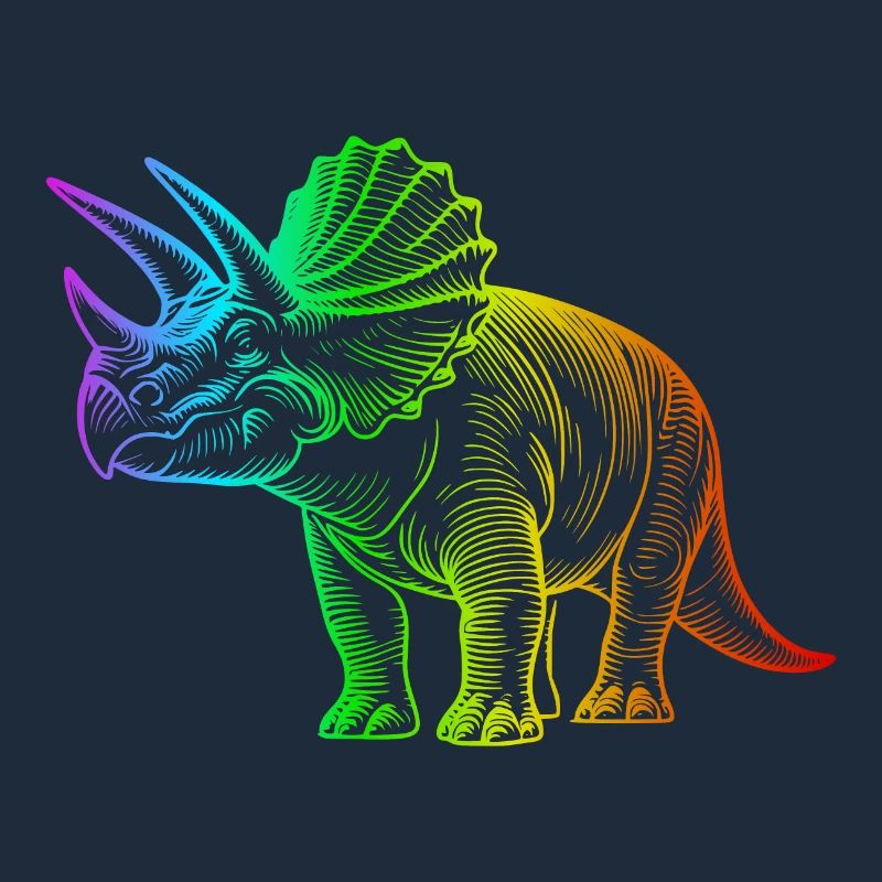 Rainbow Triceratops Dinosaur