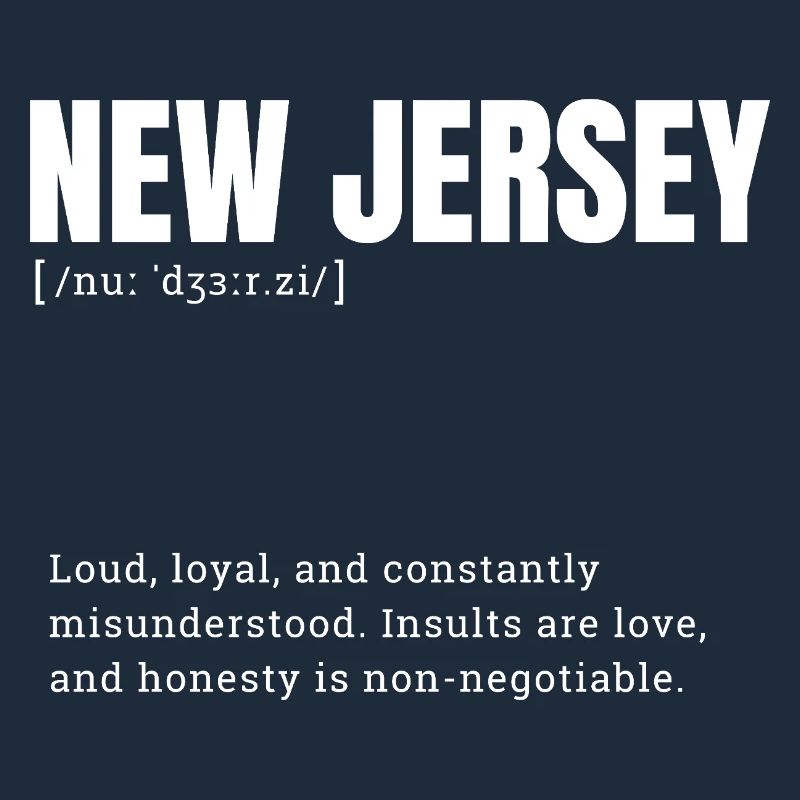Conception de sweat à capuche New Jersey Word Art