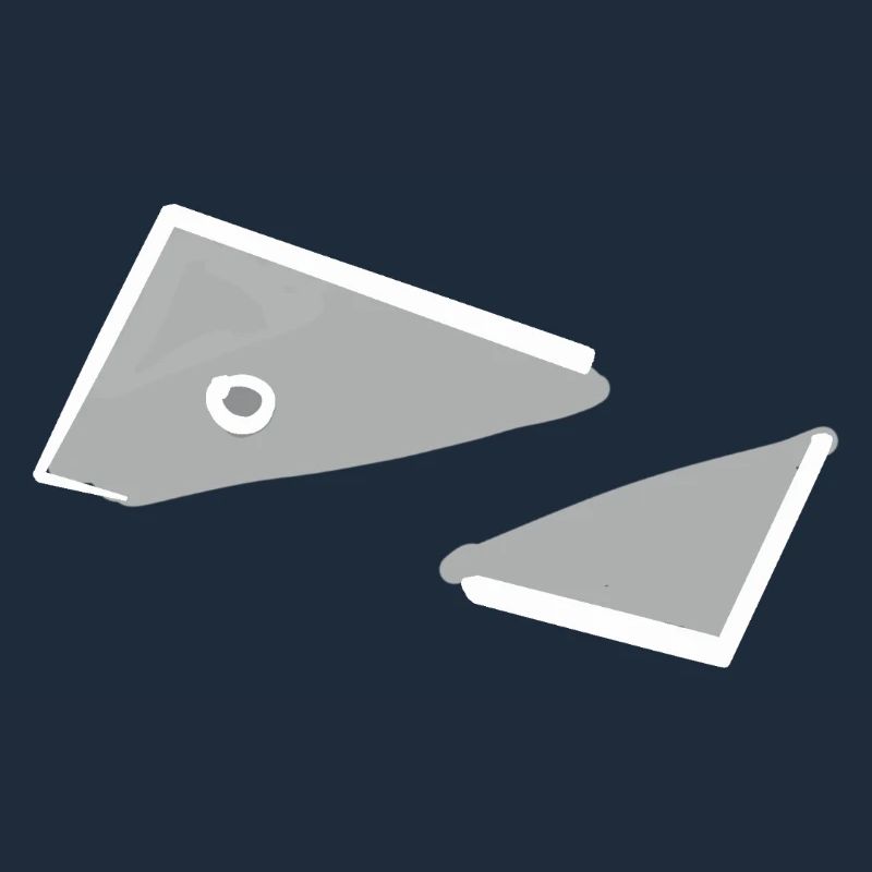 Abstract Fish Monochrome Triangles 