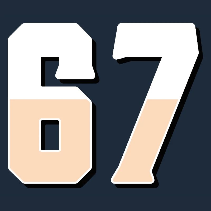6 7 – Trendy minimalist text design,