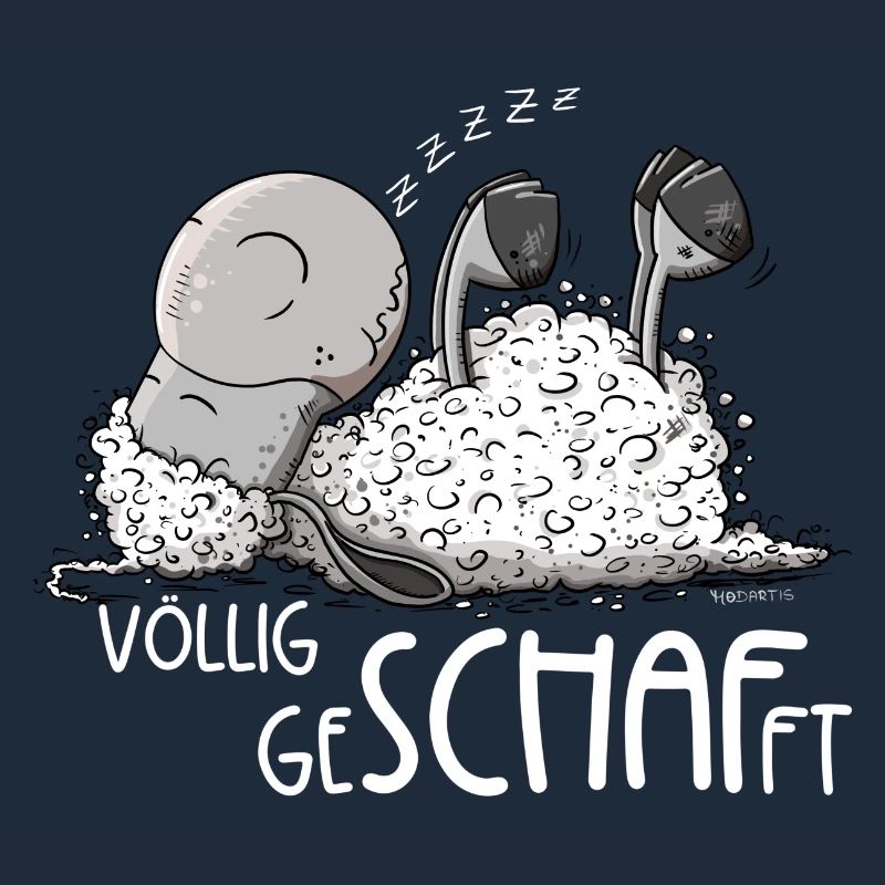 Kleines Schlafendes Schaf Völlig Geschafft