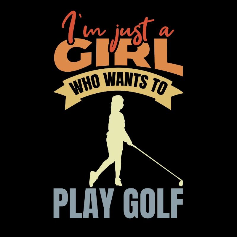 Nur ein Mädchen das Golf spielt