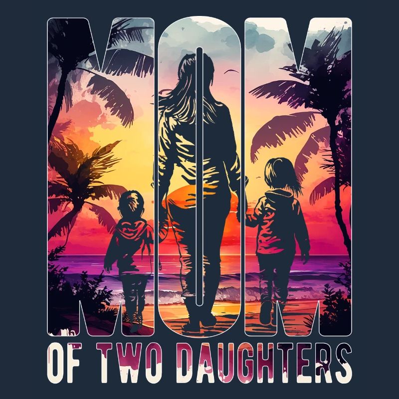 Mutter mit zwei Töchtern Muttertag Strand Mama