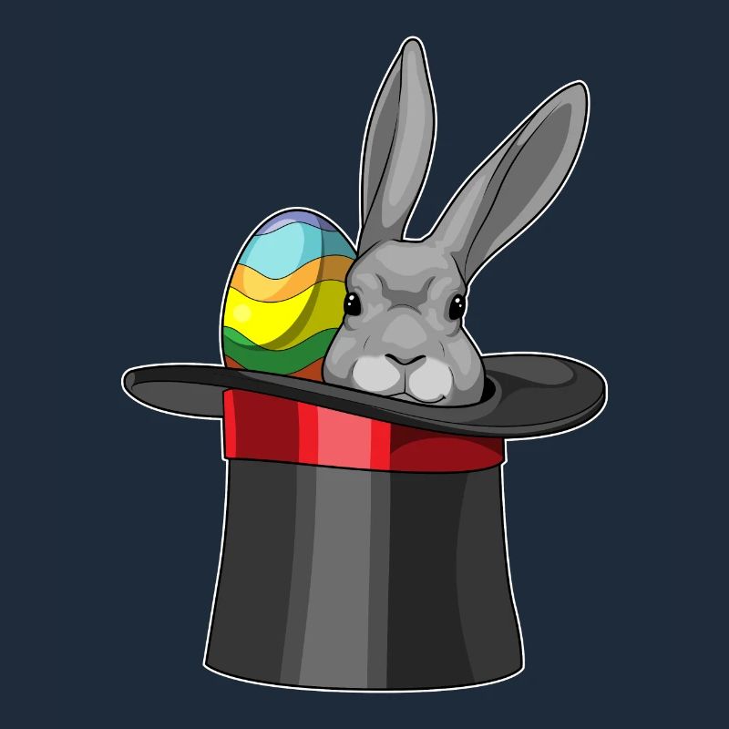 Lapin Pâques oeuf de Pâques chapeau haut de forme