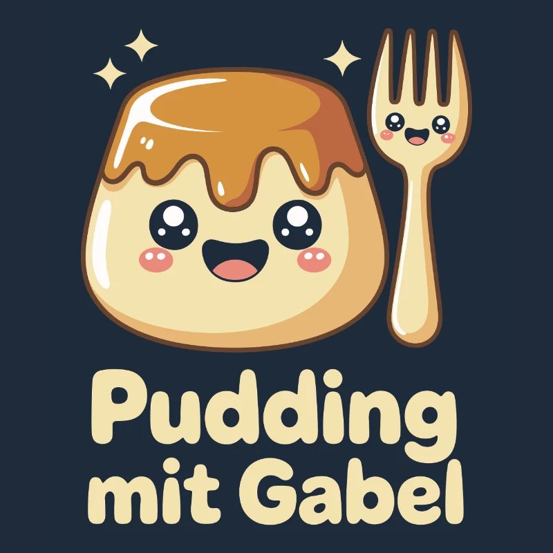 Pudding with fork