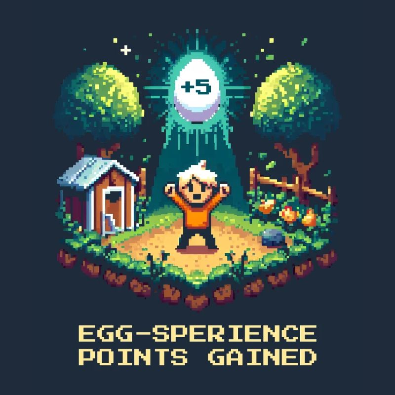 Egg-sperience points collected | Level Up Humor