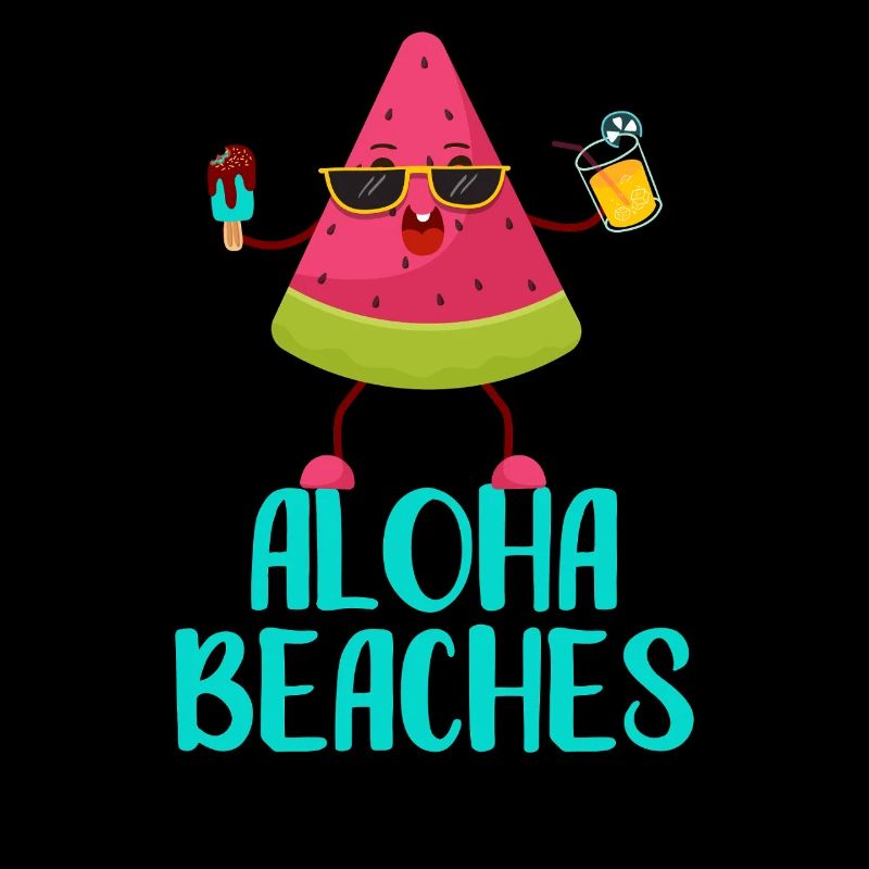 Aloha Beaches Cool Watermelon Vacation Summer