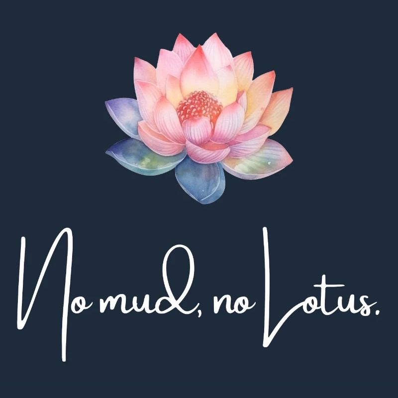 Pas de boue, pas de lotus, pleine conscience, chemise fleur de lotus,