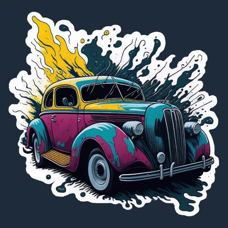 Farbiger Oldtimer Spritzer