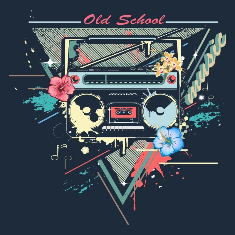 Ghettoblaster retro graffiti