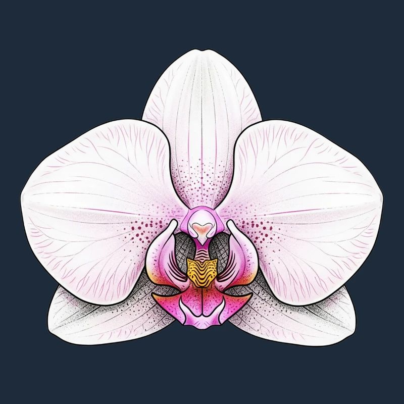 Illustration d’orchidée élégante pour la mode