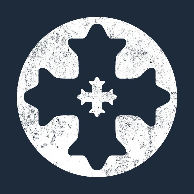 Croix copte orientale dans cercle blanc