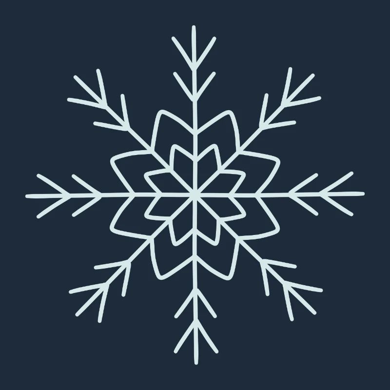 Intricate Snowflake Line Art Design