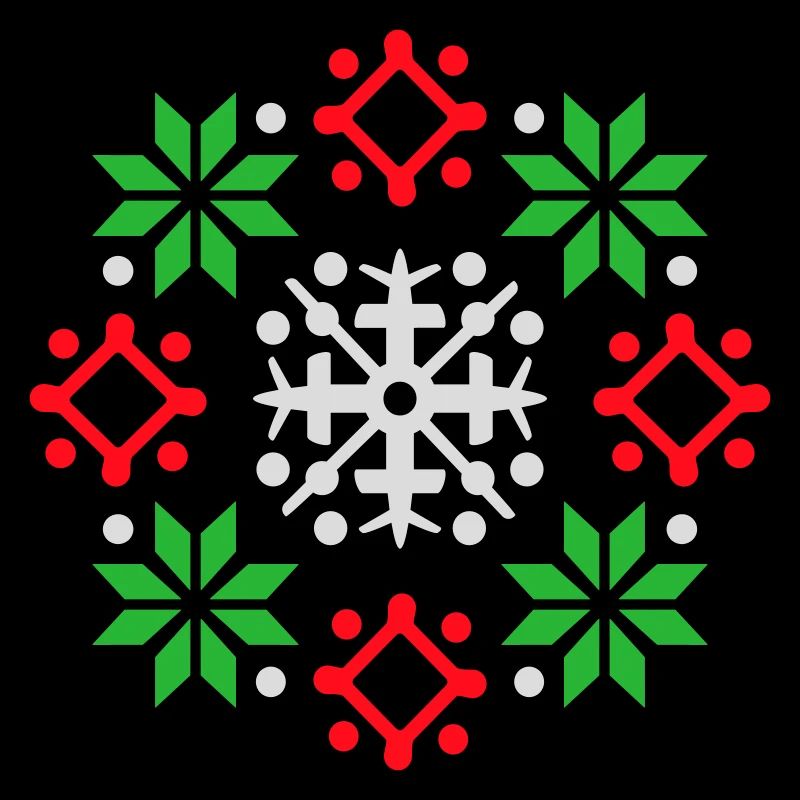 Schneeflocken Muster Weihnachtspullover Schnee