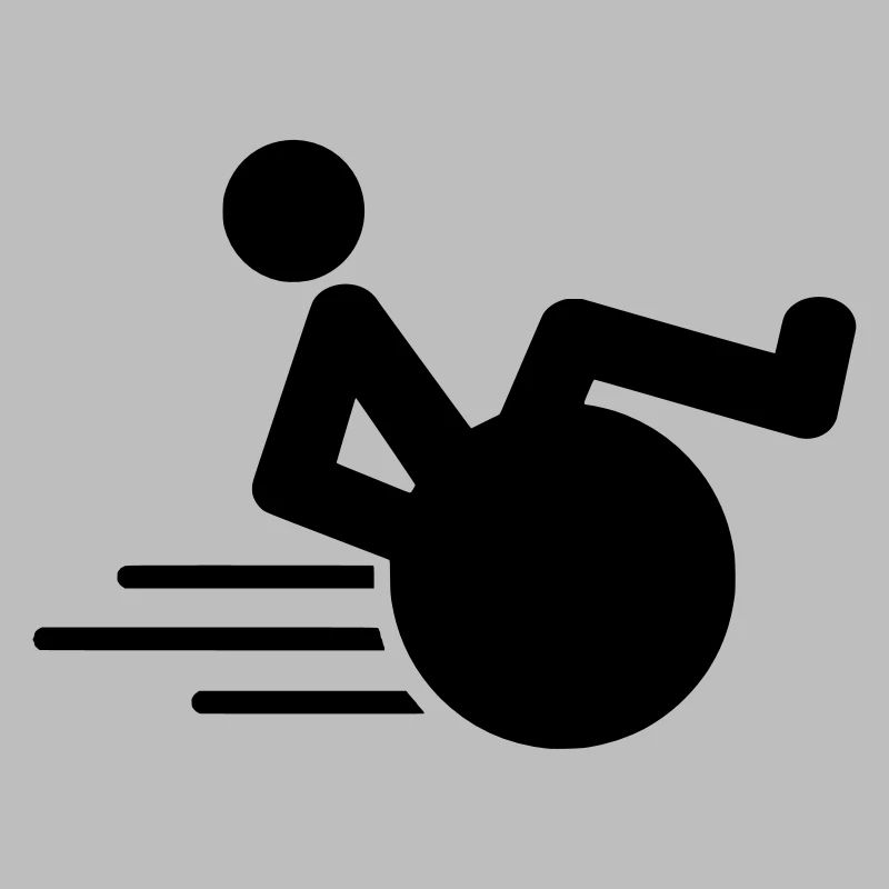 Wheelchair user doing a wheelie Fast roller #