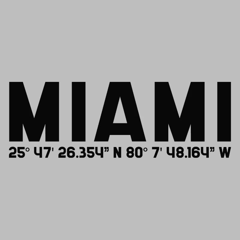 Miami Coordinates Graphic