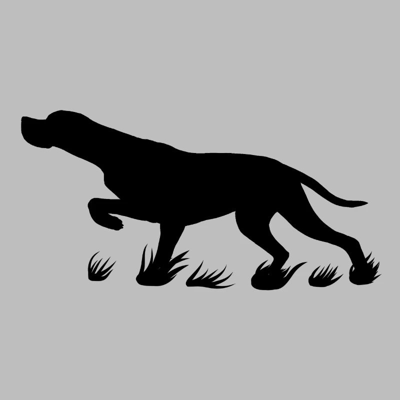 schwarzer Pointer vorstehend