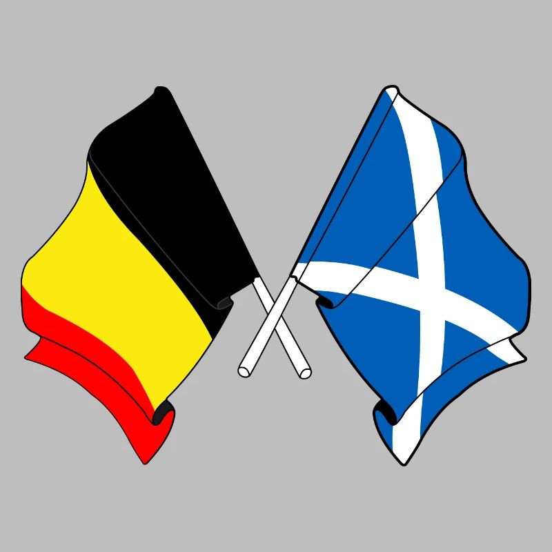 Drapeau de la Belgique, drapeau de l’Écosse