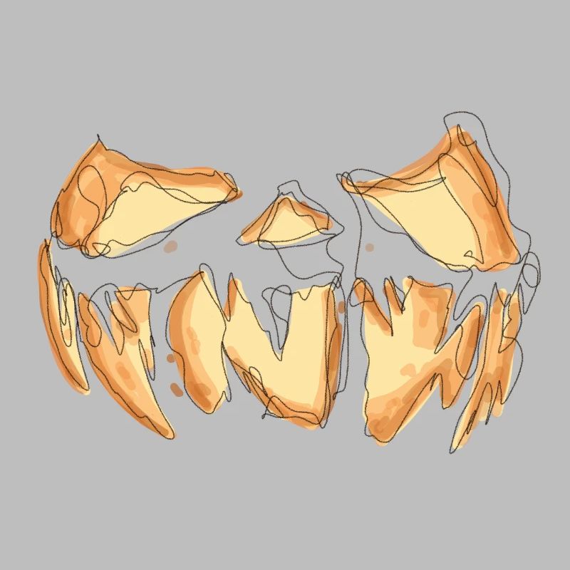 Pumpkin Face Halloween Scribble