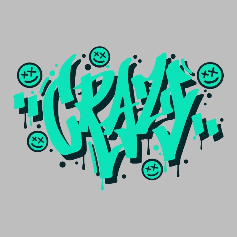 Verrücktes Graffiti-Buchstaben-Design