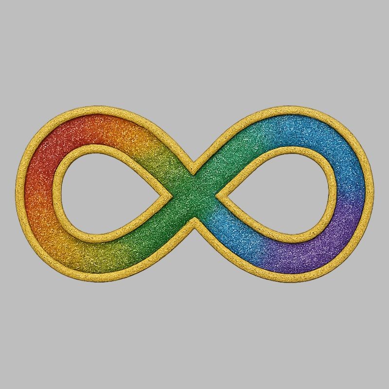 Rainbow infinity symbol for diversity